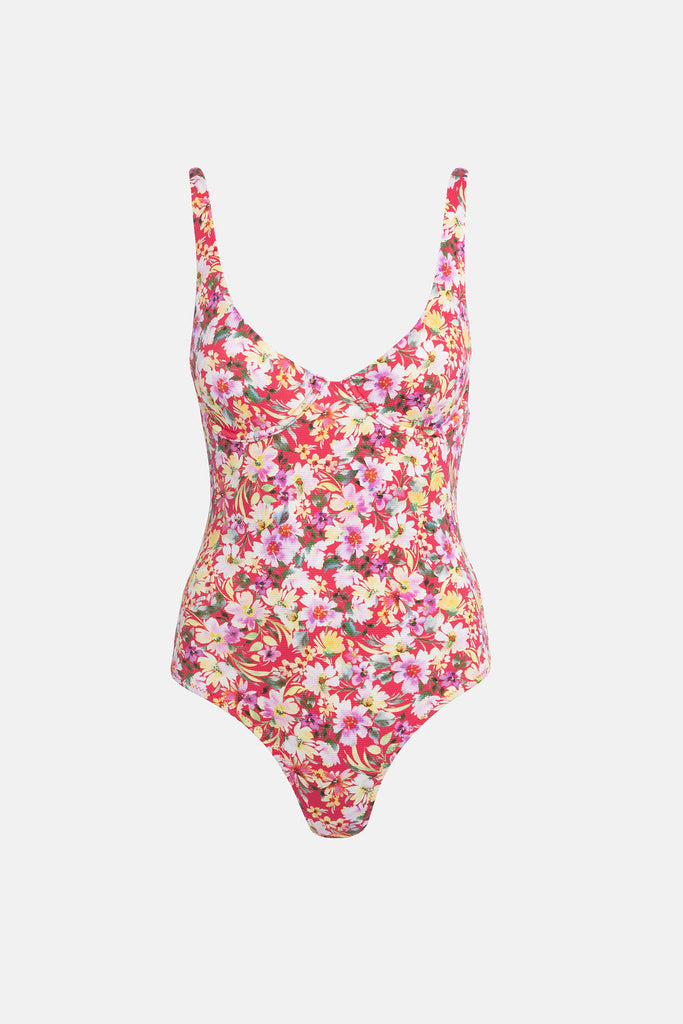 Rhythm Red Bloom Floral Underwire One Piece