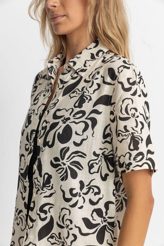 Rhythm Natural Sundance Floral Short Sleeve Shirt