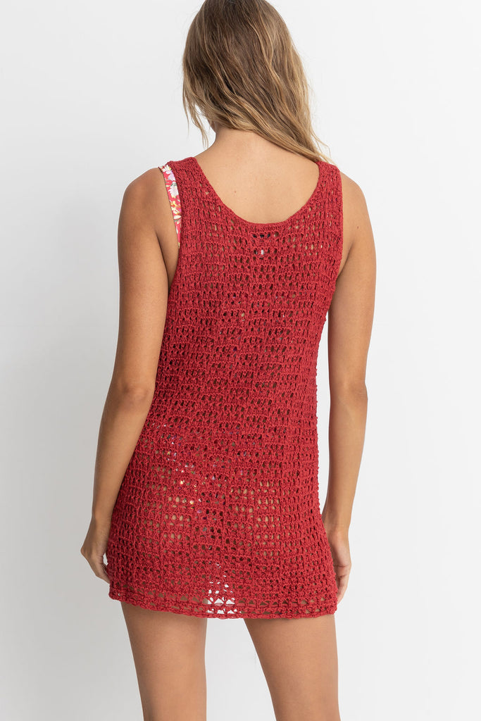 Rhythm Red Maddie Scoop Neck Mini Dress