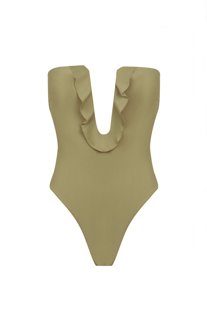 Vix Olive Solid Chris One Piece Br