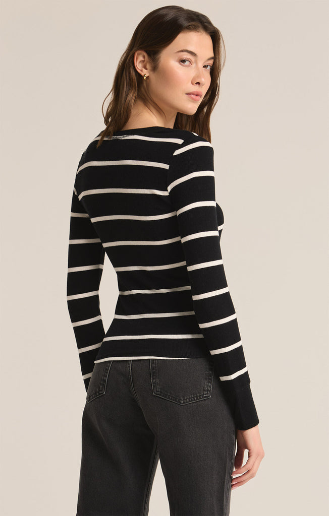 Z Supply Black Scarlett Rib Henley