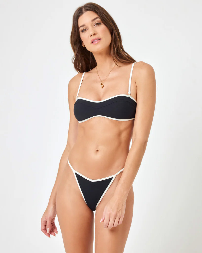 LSPACE Black/Cream Pixie Bottom Bitsy