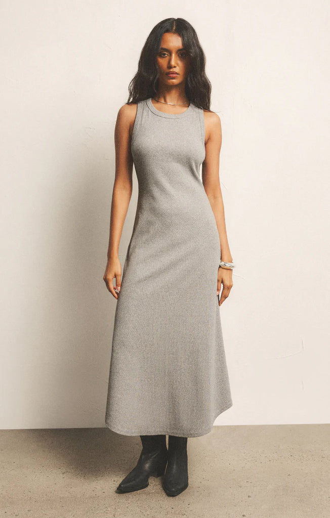 Z Supply Classic Heather Grey Goodwin Midi Dress