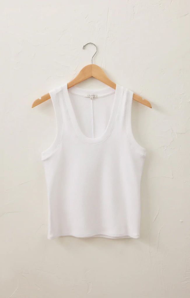 Z Supply White Sirena Rib Tank