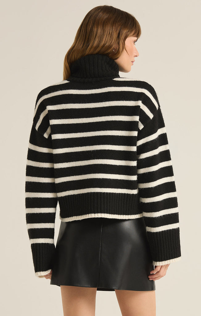 Z Supply Black Josephine Stripe Sweater