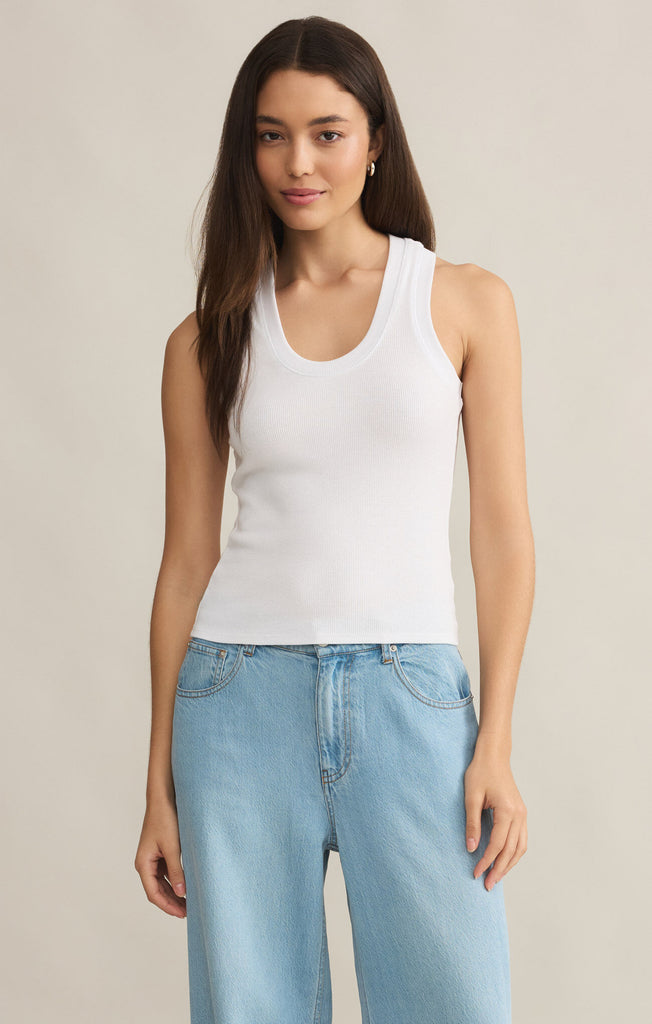 Z Supply White Sirena Rib Tank