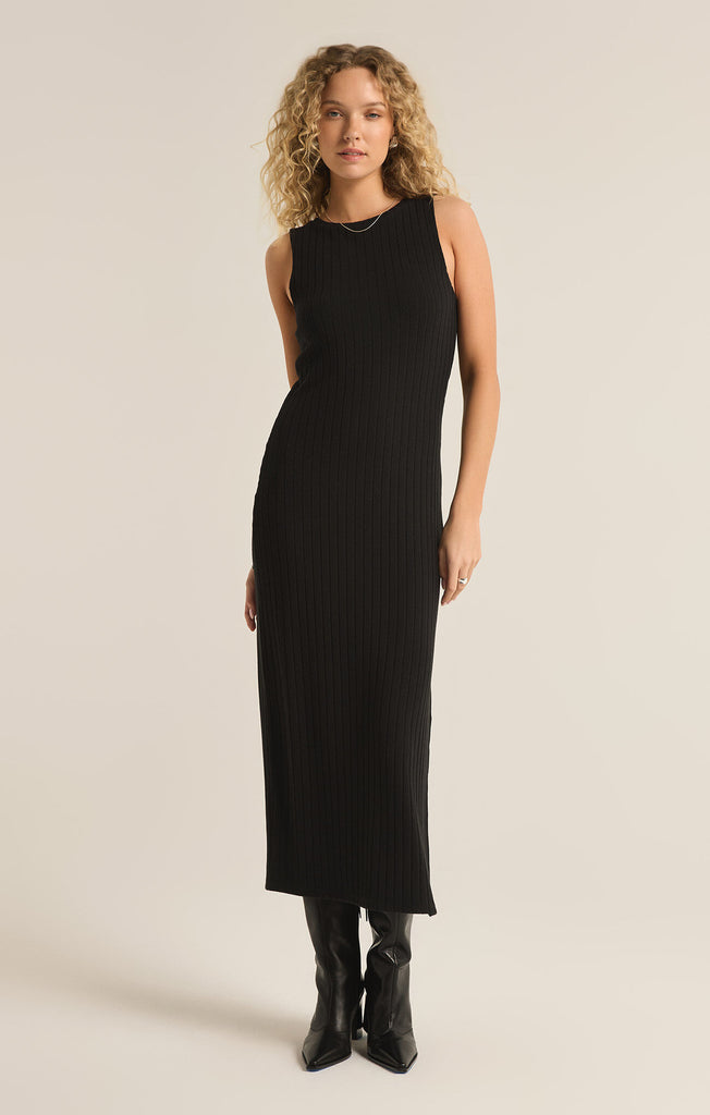 Z Supply Black Raewyn Rib Dress